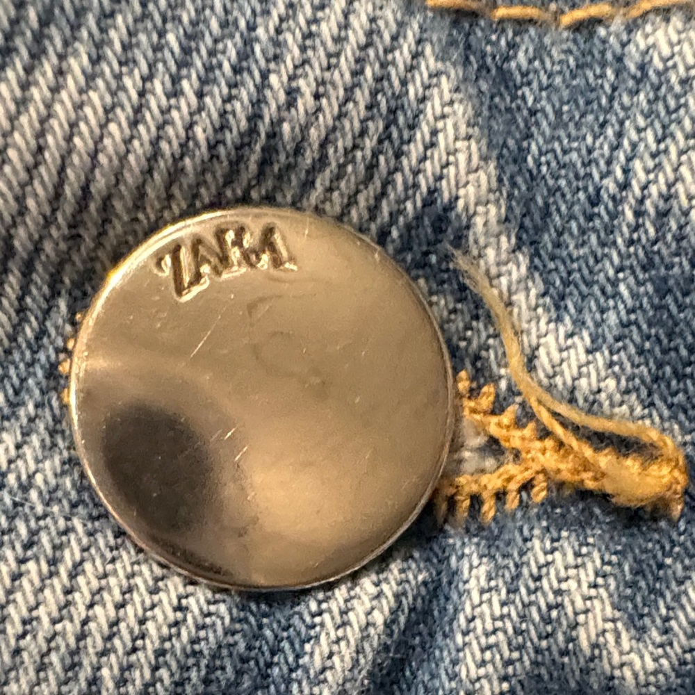 Zara Light Blue Straight Leg Jeans - Picture 5 of 6